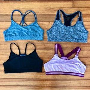 Old Navy Girl's Sports Bras 4-Pack Bundle